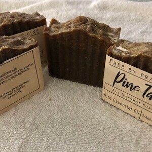 All Natural  Pine Tar Soap,Handmade All Natural Soap,Plant Based Soap,Handcrafted Soap,Handmade Soap,Vegan Soap,Essential Oil Soap