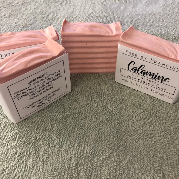 All Natural Calamine Soap,Handmade All Natural Soap,Plant Based Soap,Handcrafted Soap,Handmade Soap,Vegan Soap,Essential Oil Soap