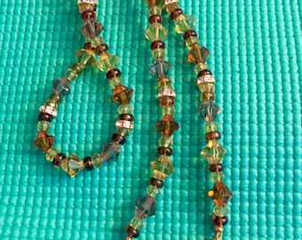 Cadena de gafas con cuentas, soporte para gafas, cadena del lector, accesorios para gafas, cadena de gafas Rhinestone, cadena de gafas Earthtones, con cuentas