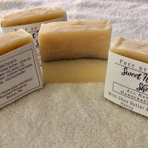 Natural Sweet Honey and Shea Soap,Handmade All Natural Soap,Plant Based Soap,Handcrafted Soap,Handmade Soap,Vegan Soap,Essential Oil Soap