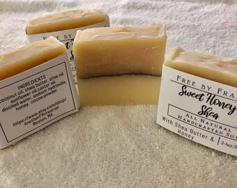 Natural Sweet Honey and Shea Soap,Handmade All Natural Soap,Plant Based Soap,Handcrafted Soap,Handmade Soap,Vegan Soap,Essential Oil Soap