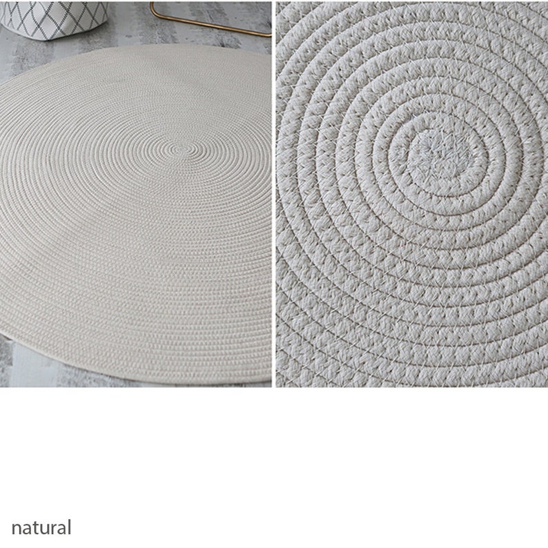 Minimalist Coiled Rope Rug Made With 100 Cotton Rope. 4 Etsy