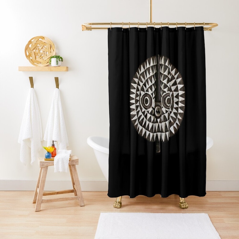 African Art Shower Curtain Featuring Exclusive Bobo Bwa Etsy