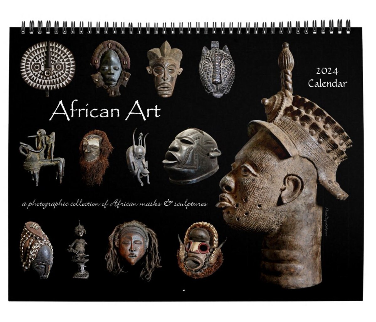 Calendar African Art Monthly Wall Calendar for 2024 Etsy