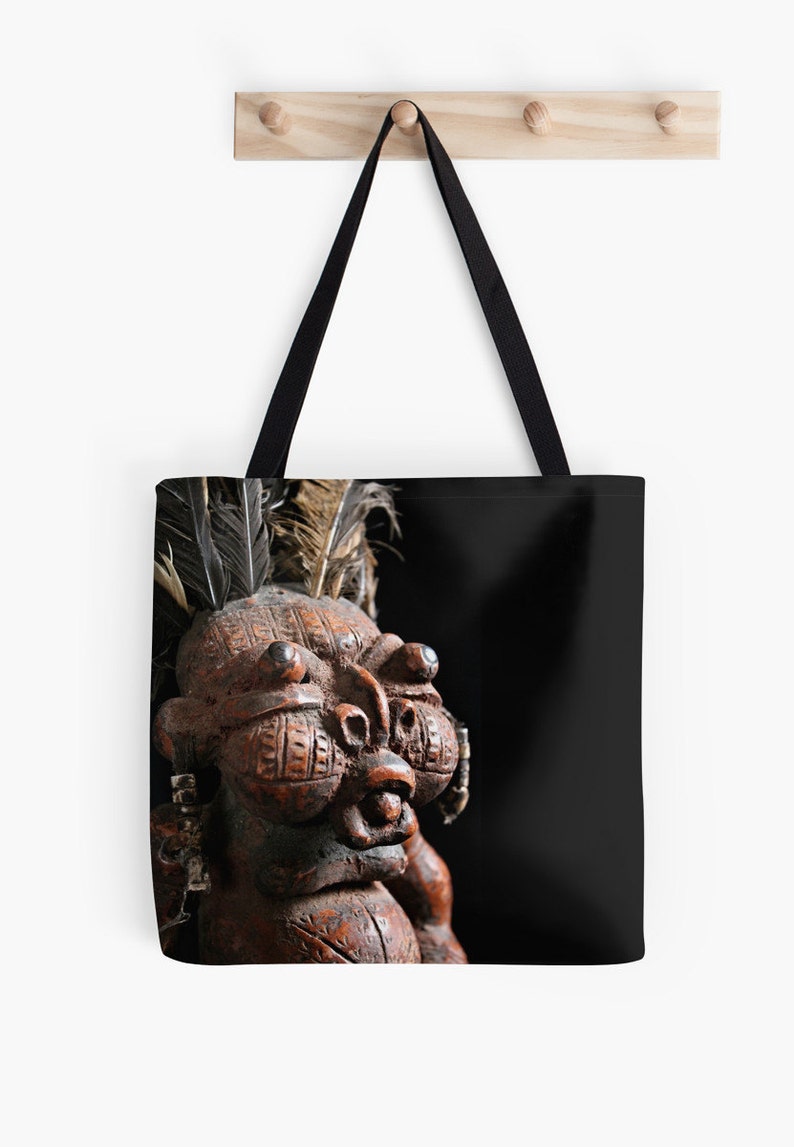 Featuring Exclusive Tikar Clay House God Design African Art Tote Bag
