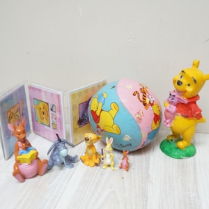 Disney Winnie Puuh Lot Slotz hält Schwein Känguru Figur Figur Film TV-Serie Tier Kinderset Ferkel Film Tiger Kaninchen Karten Ball