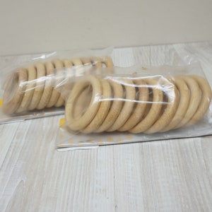 Set of 10 wooden rings for curtain clips, unfinished primitive macrame art supply made in Europe rustic cottage chic diy plant hanger
