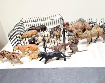 Wählen Sie antike Elastolin Masset Tierfigur , Zoo Mini Lineol Vintage deutsche Figur Skulptur Stier Kuh Kamel Bär Tiger Ochse