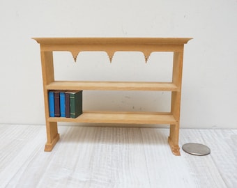 1:12 Mini Mundus open kastbevestiging, poppenhuis miniatuur boekenplank kastmeubels met boeken vintage houten