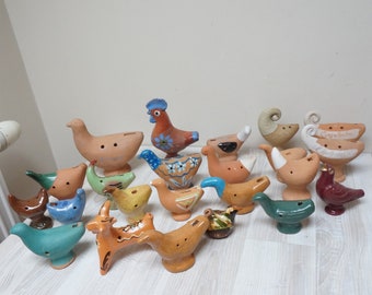 Choose from 20+ Swedish Engelholm ceramic whistle, Ocarina flute Handmade bird goat folk clay music woodwind blowing instrument, noise maker