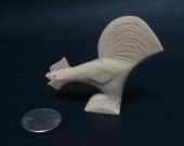 OSTHEIMER rooster mini figurine wooden carved Vintage German Animal handmade figure sculpture made in Germany bird original primitive chick