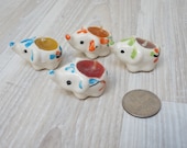 4 porcelain elephant cake candles topper top candleholders Collectible candlestick holder candle stick tiny mini set of small animal safari