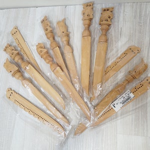 3 tagliacarte o segnalibro in legno CASUALE, segnalibro coltello taglierina coltelli elefante busta di carta retrò intagliata a mano indiana realizzata in legno in India