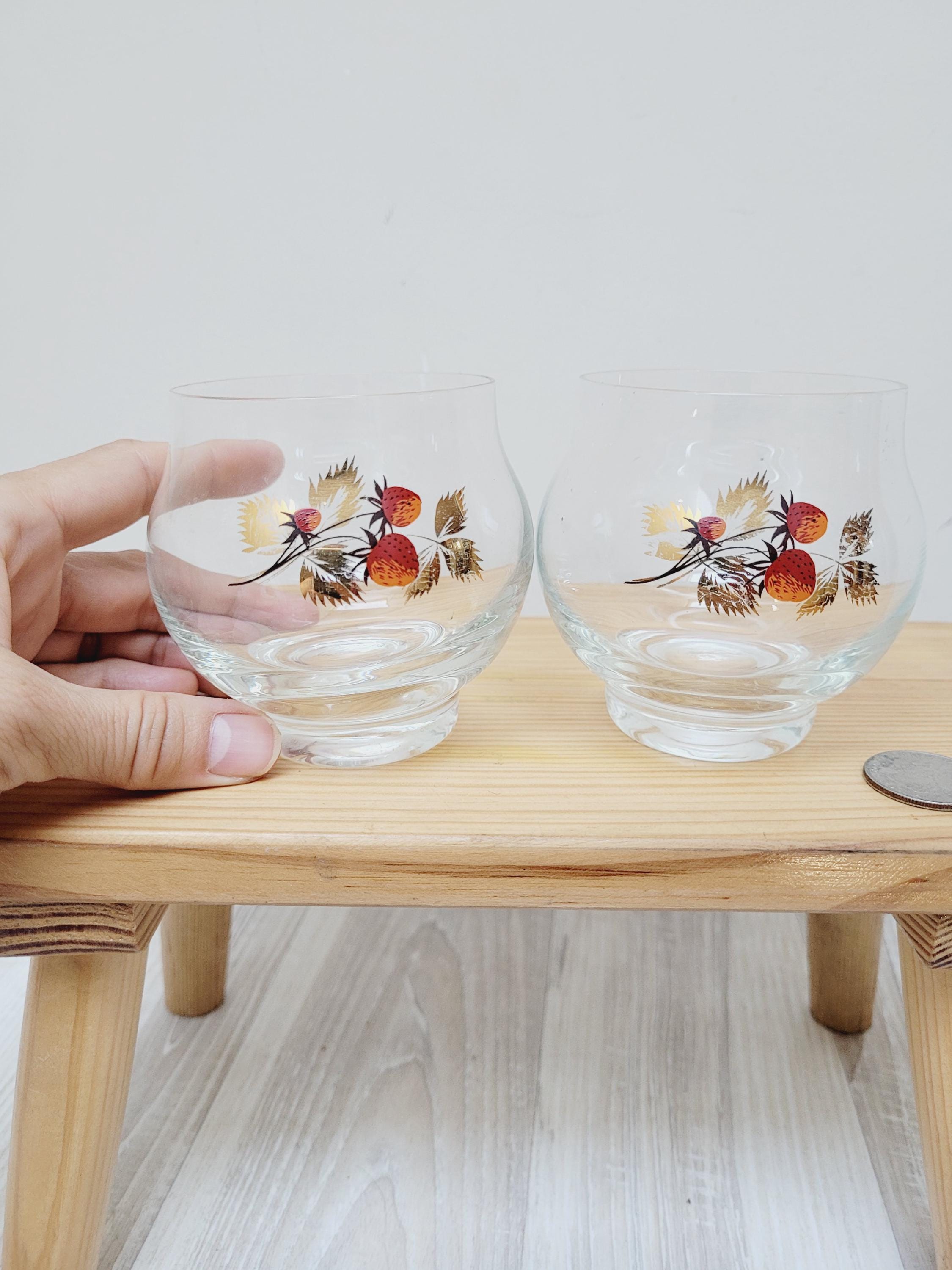 Verre Nana Verres à Fraises MAGICLULU - Lot De 2 Avec Pailles (300 Ml) Verres Jus Fraise 300ml Pailles Verre Borosilicate