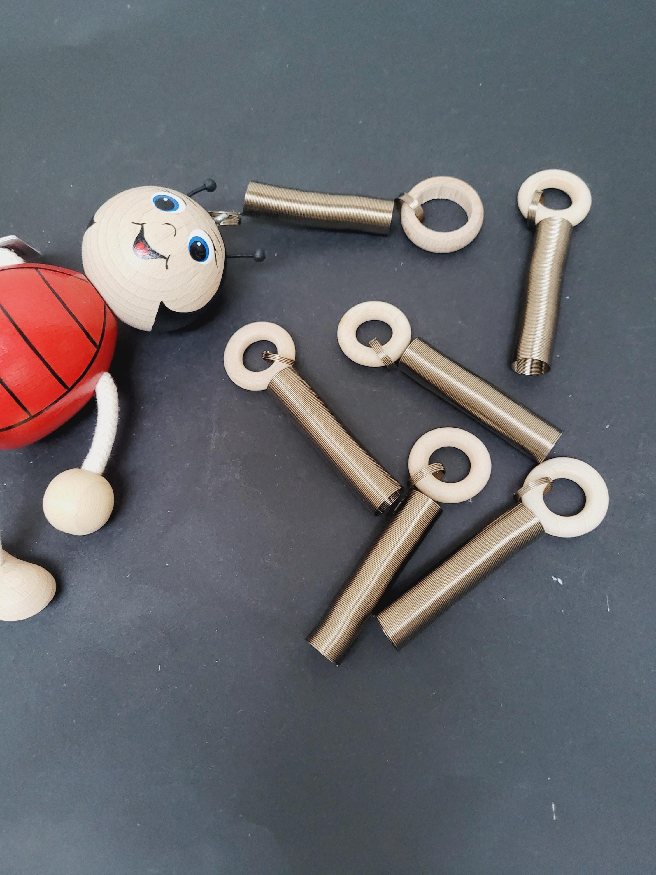Jeu de de robots en bois, à deux joueurs, jeu interactif de marionnettes en fil de bureau fait à