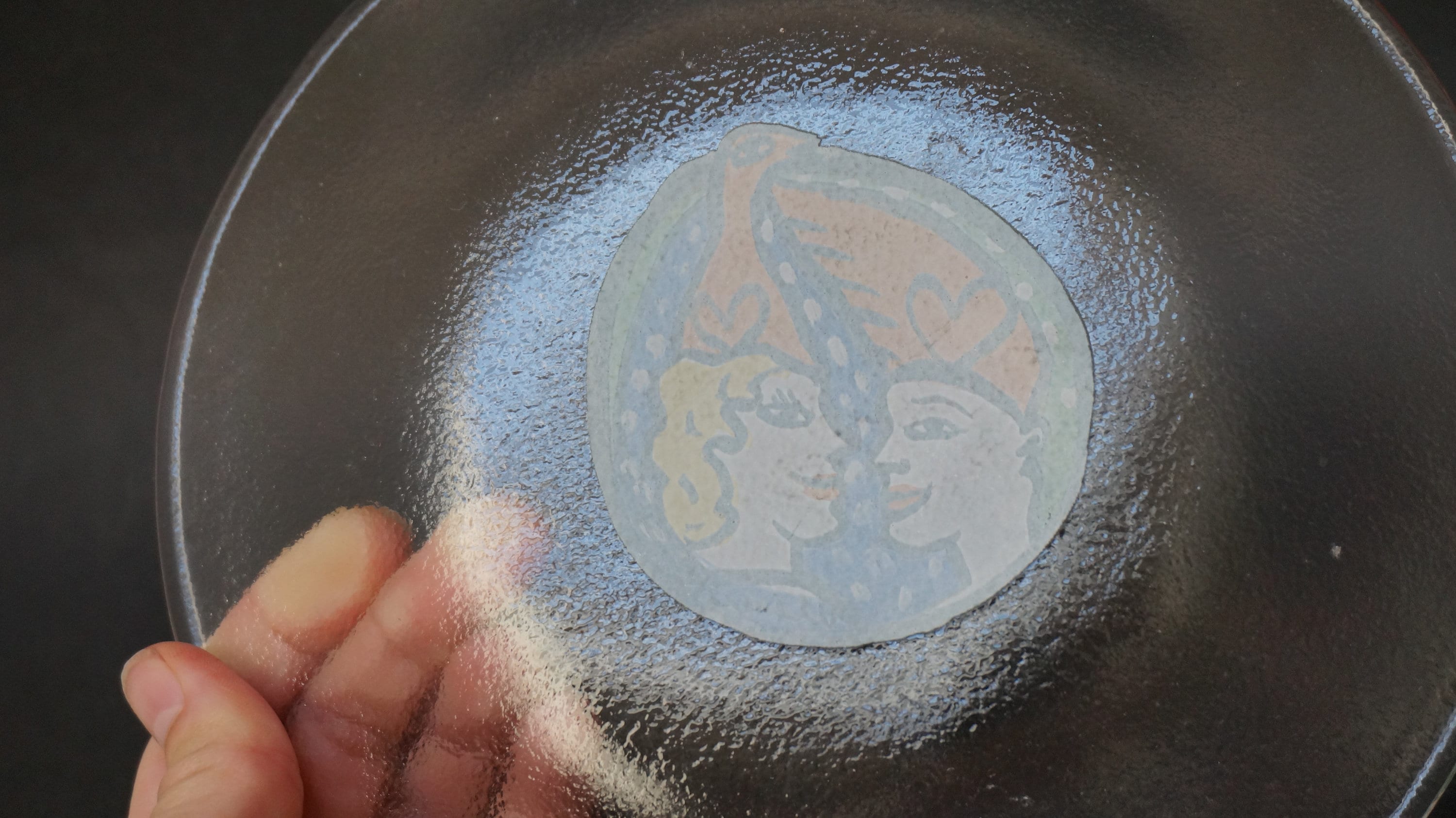 食器 Ulrica Hydman Vallien COSTA CODA plate Sweden Kosta Boda Glass Plate 