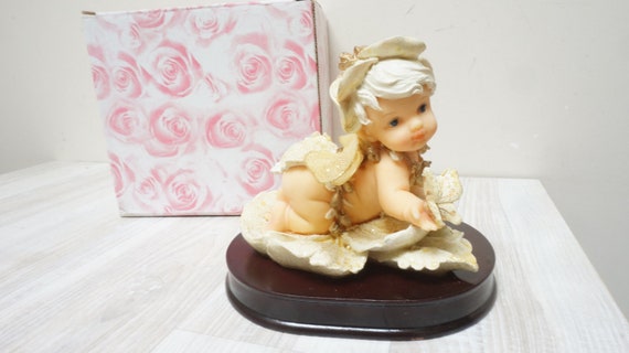 Ornements de figurine en PVC de fille de fleur, elfe nickel é, accessoires  miniatures de bricolage