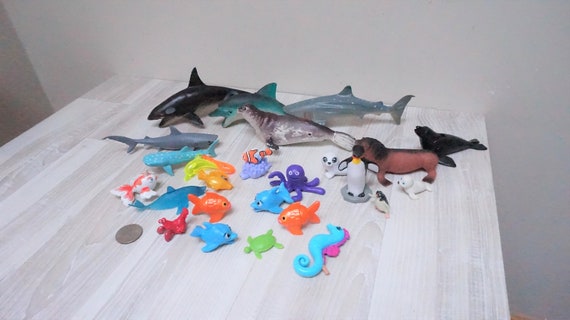 25 Sea Animal Figurine Set of Kid Toy Plastic Vintage Retro - Etsy Sweden 25 Sea Animal Figurine Set of Kid Toy Plastic Vintage Retro - Etsy Sweden