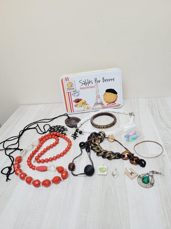 Lot De Bijoux Anciens - Occasion, Métaux Mélangés, Multicolore
