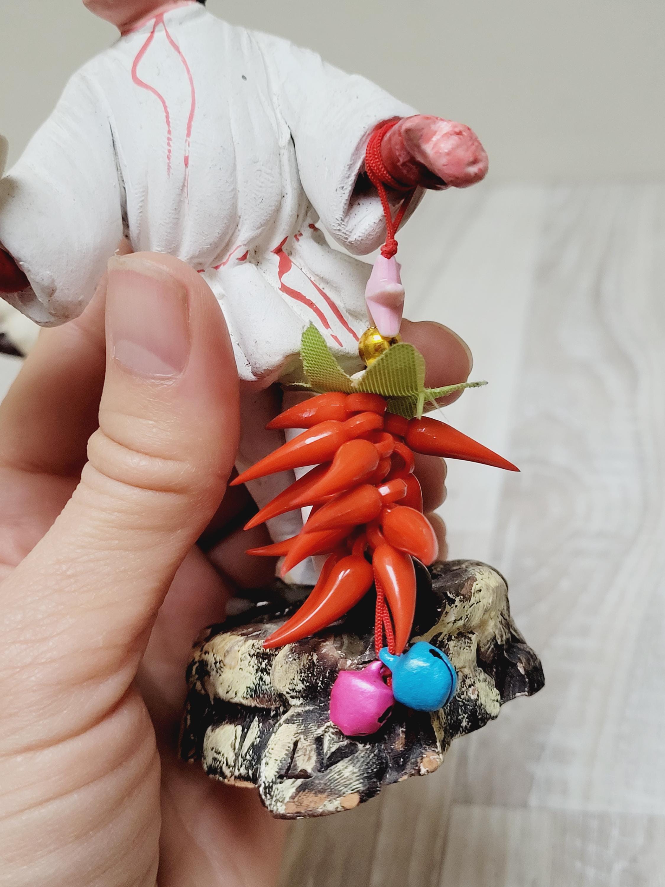 ナポリのプルチネッラ人形、ナポリのマスク、イタリア製の手作りの