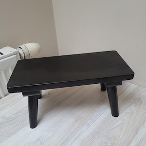 Choose handmade little wooden stool, step plant pot flower bench children kid child furniture painted small mini doll table rustic foot rest