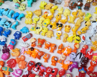 10 or 20 random Crazy Bones Gogos mini monster plastic figurines Retro children kid gogo's small tiny miniature funny creature lot of buddy