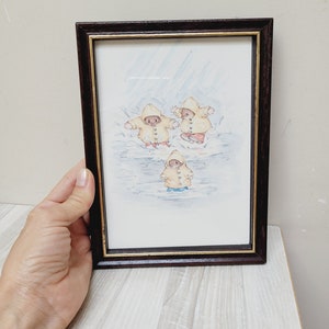 Biglietto con cornice Gordon Fraser Country Companions, stampa del topo Kate Veale, immagine vintage, acquerello, decorazione per la cameretta dei bambini, piccolo animale