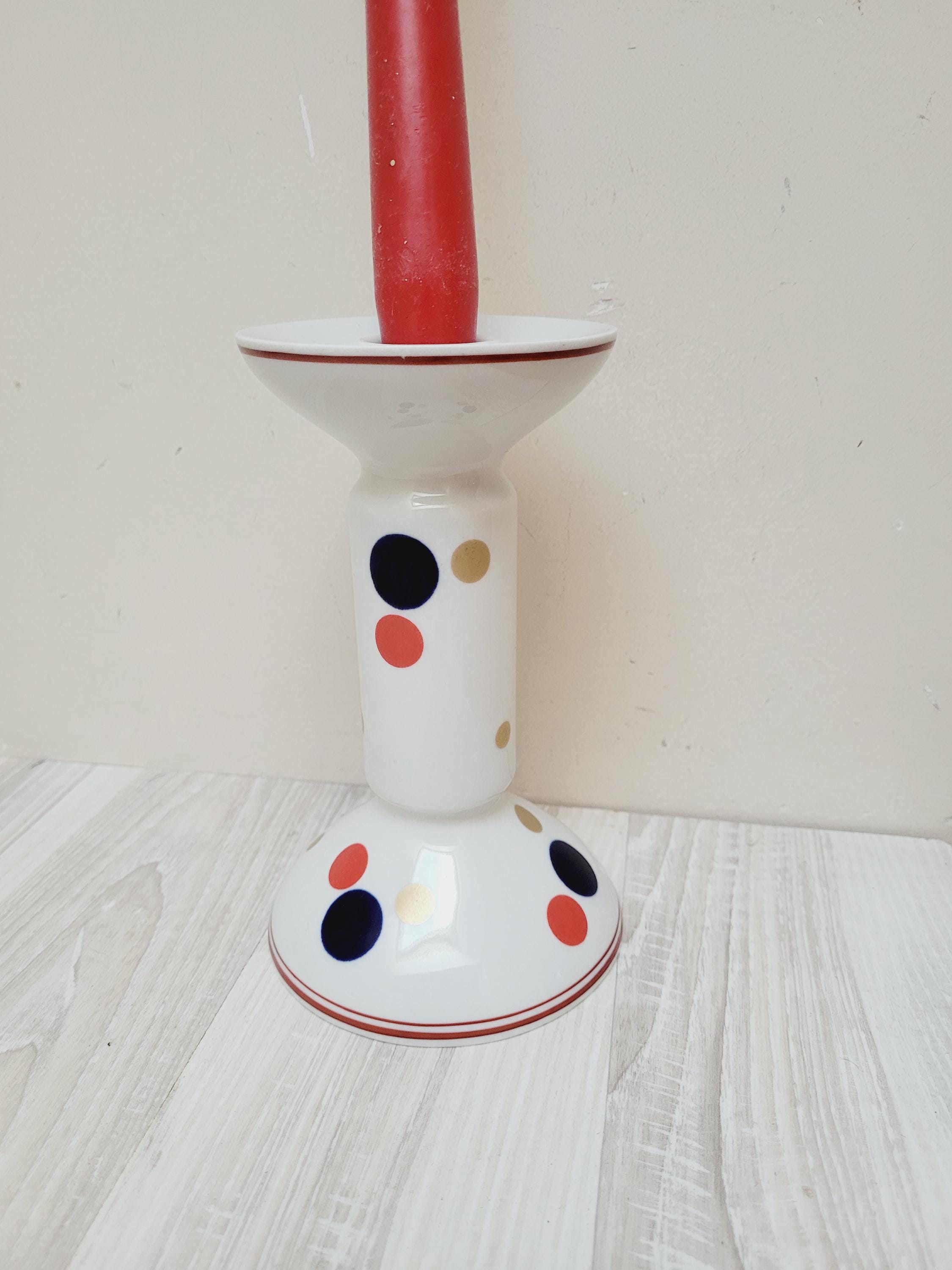 Ceramic Red Vase With White Polka Dots - Etsy