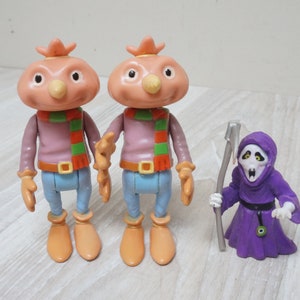 Pumpkin head doll Scarecrow Jack-O-Lantern reaper ghost death Halloween plastic Toy Figure Figurine creepy scary small little articulated