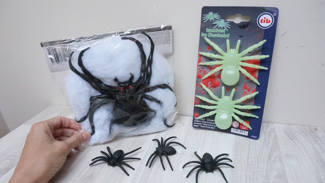 Choose Set of 1, 2 or 3 Spiders, Spider Halloween Doll Vintage Home