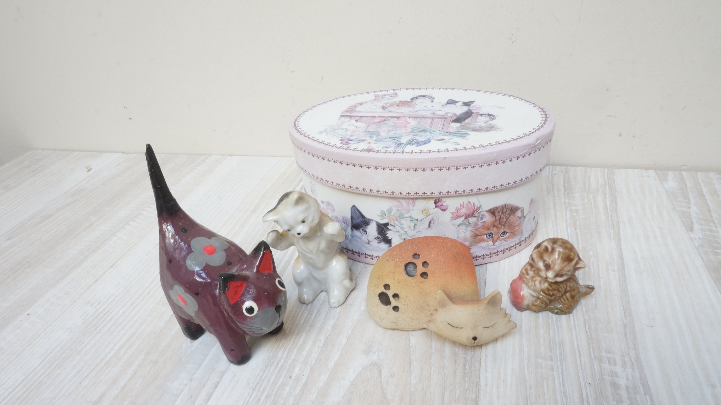 Miniature Bone China Cats Made in Japan - Etsy