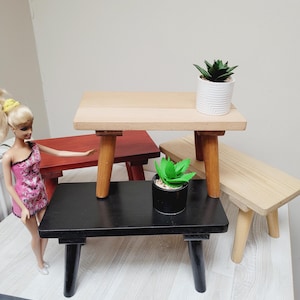 Wählen Sie einen handgefertigten kleinen Holzhocker, Schritt Blumenbank Blumenbank Kinder Möbel Kindermöbel gemalt kleine Mini-Puppentisch rustikale Fußstütze