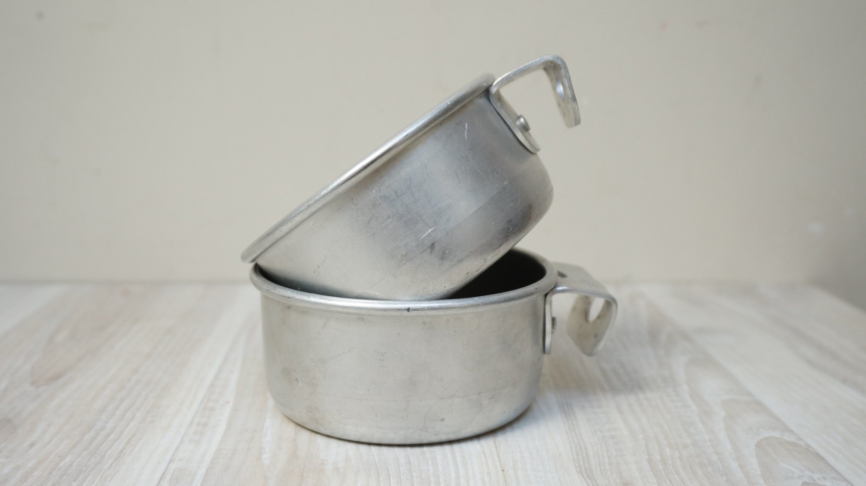 2 Original Swedish aluminum Trangia mug, army cup made in Sweden, military  issue camping gear mug, metal mugs, aluminium camping Vintage