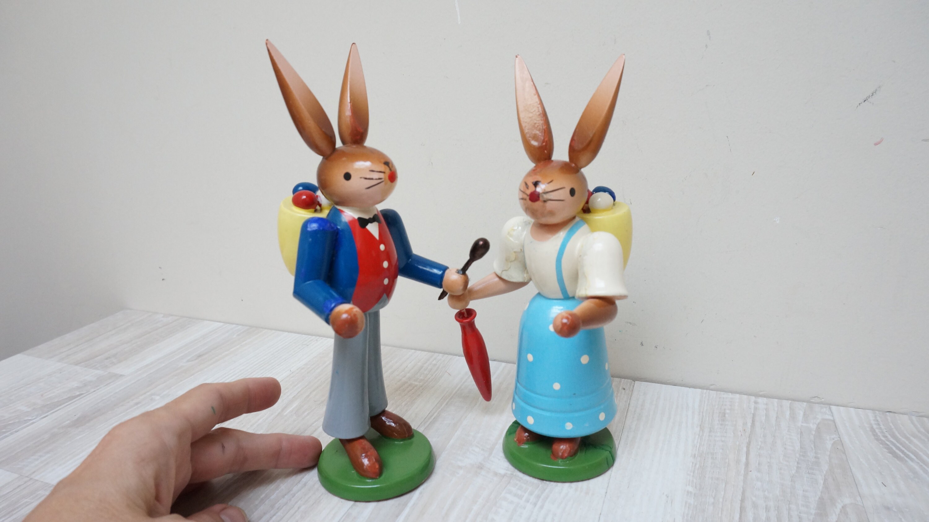 ESCO エスコ　ドイツ　木製　イースター　ヴィンテージ　工芸品　うさぎ ESCO エスコ ドイツ 木製 イースター ヴィンテージ 工芸品