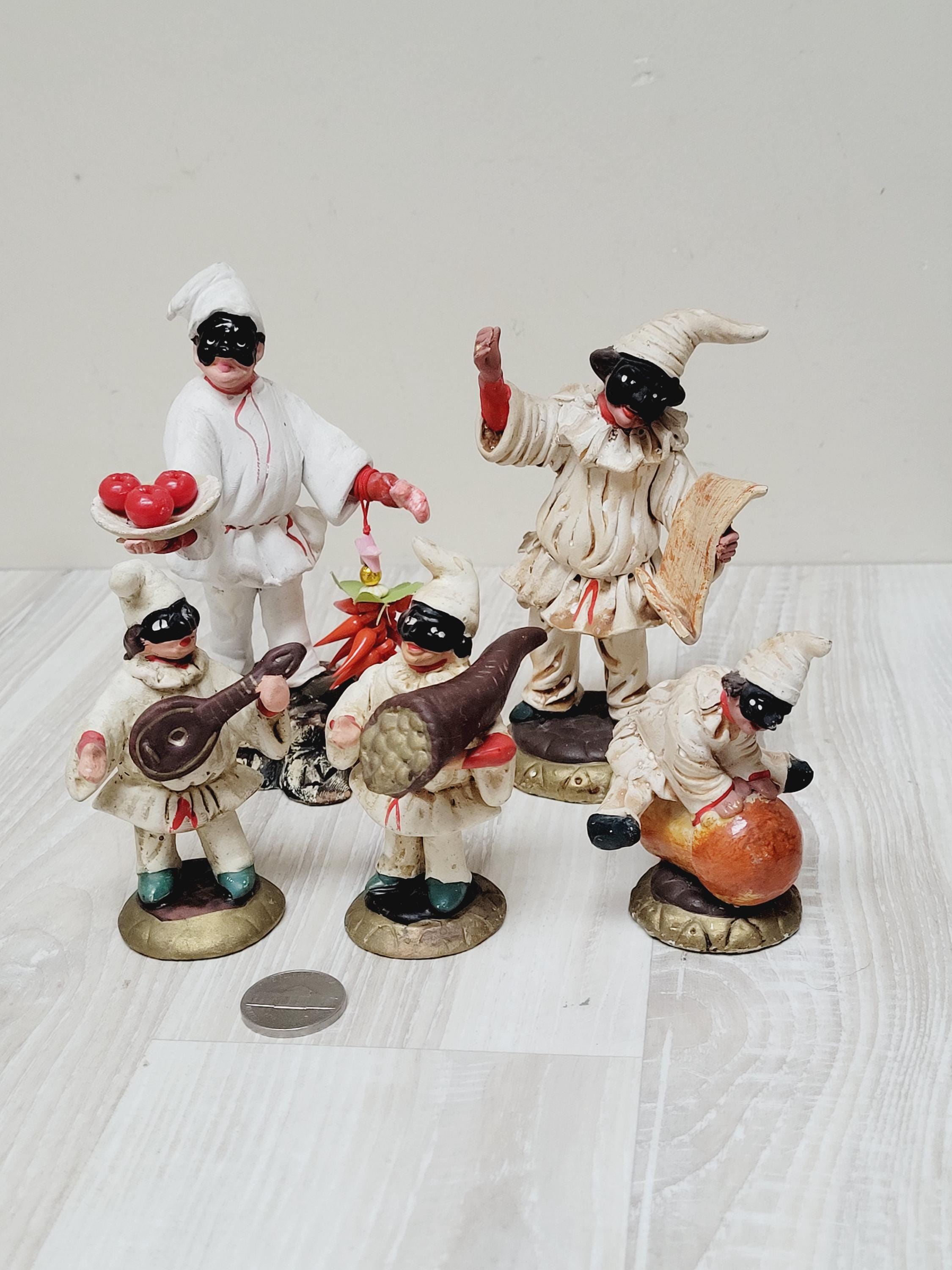 ナポリのプルチネッラ人形、ナポリのマスク、イタリア製の手作りの