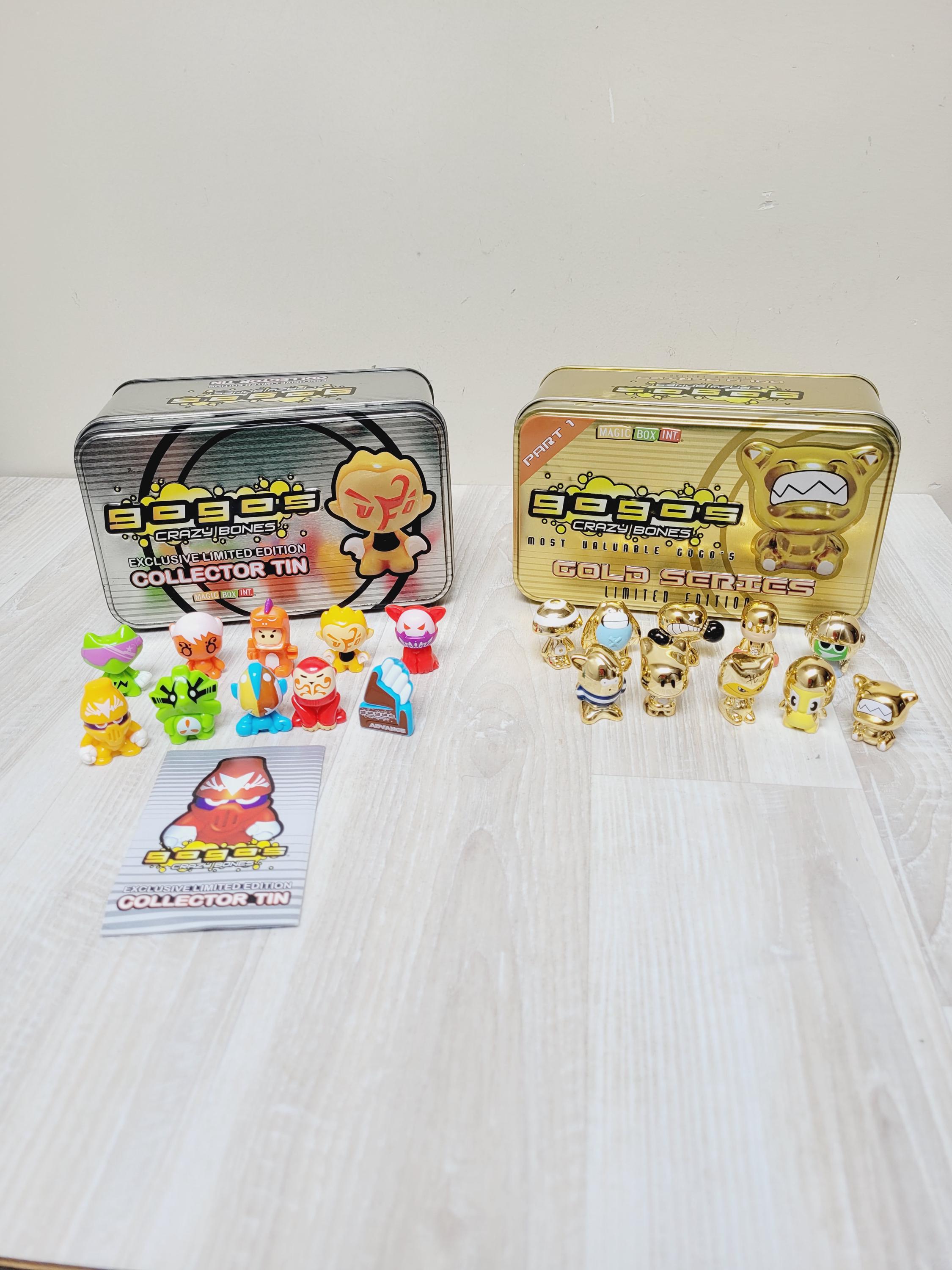 Crazy Bones Gogos Gold Series Part 1 or Collector Tin #2 Set, Mini
