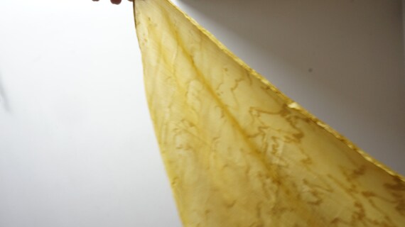 Mustard hand painted shibori Neck Scarf Shawl lon… - image 6