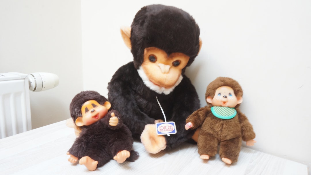 Choose Plüti Qualität or Monchhichi Monkey, German Japanese Ape Kid Toy ...