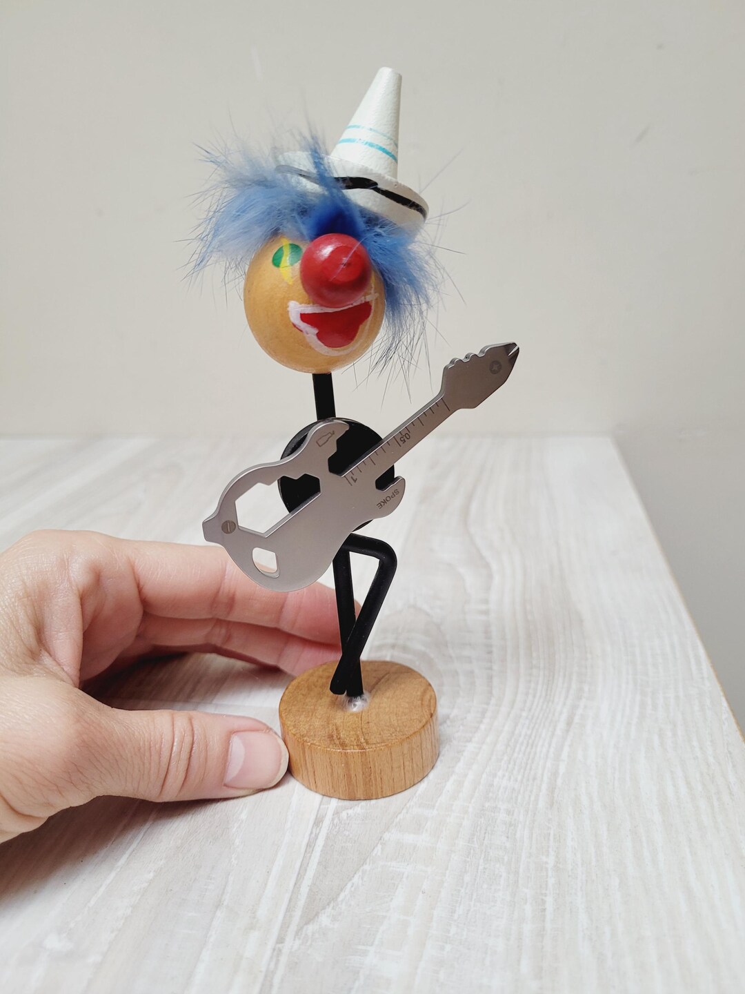 Guitar Beer Bottle Cap Opener Clown by Ideal, Vintage 1960s Collectible ...