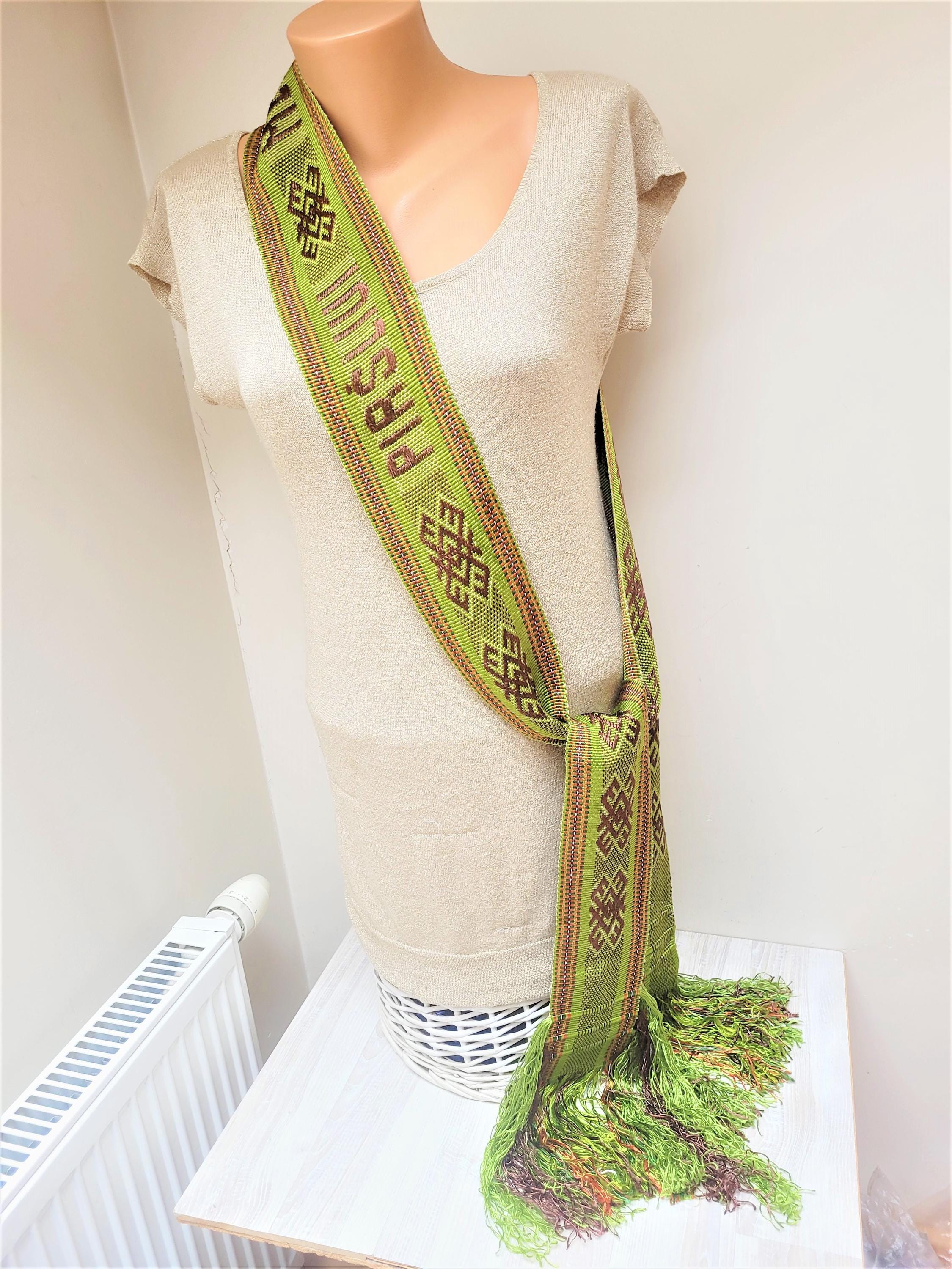 Hand Woven Fringed Sash - Etsy display picture 3