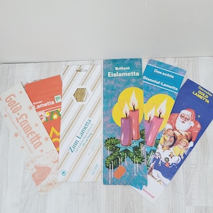 Original German Brillant-Lametta gold &#39;60-80s old German tinsel icicles ice from 60&#39;s; Brocante Vintage foil garland glitter Stanniol zinn