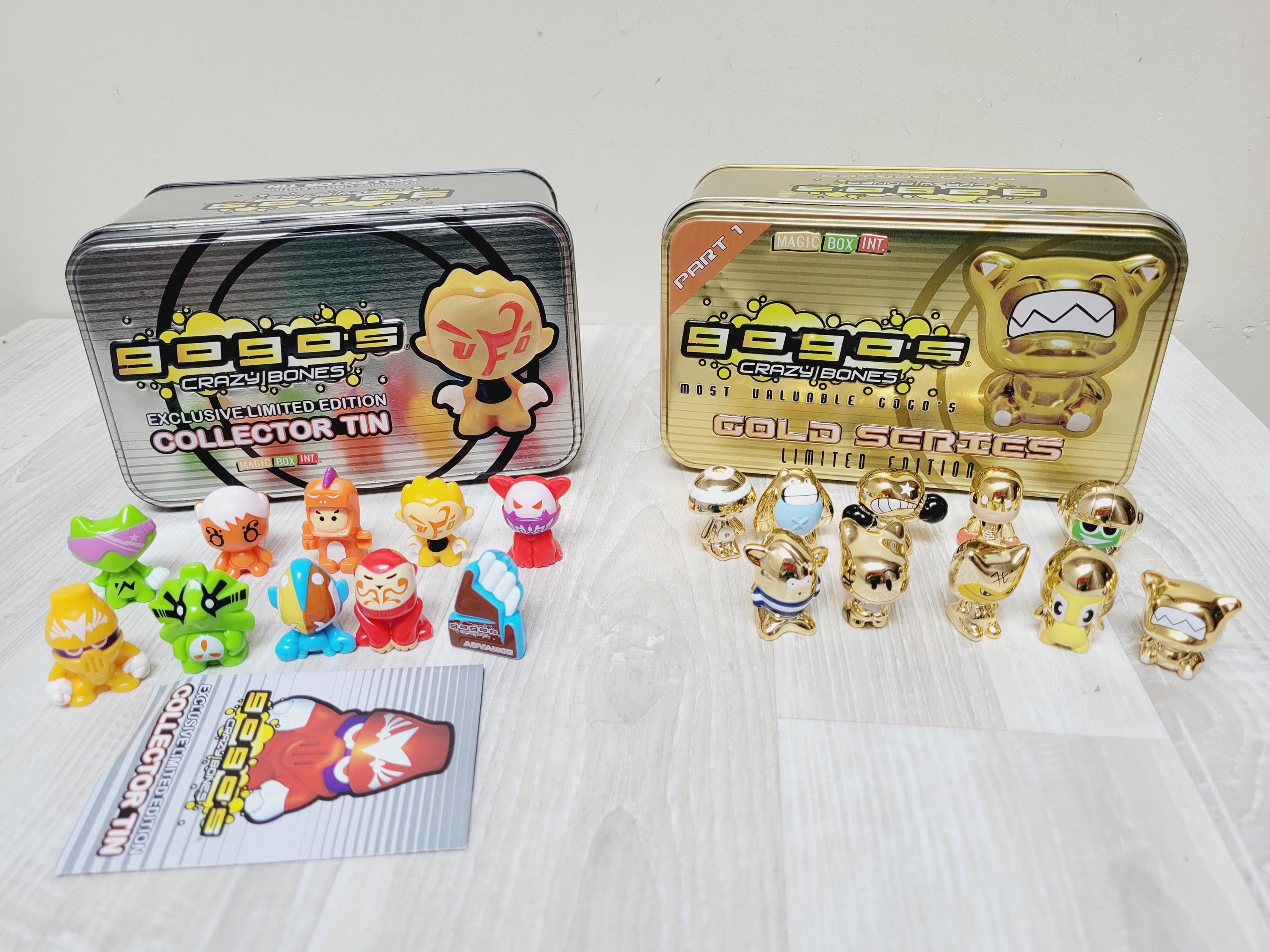 Crazy Bones Gogos Gold Series Part 1 or Collector Tin #2 Set, Mini