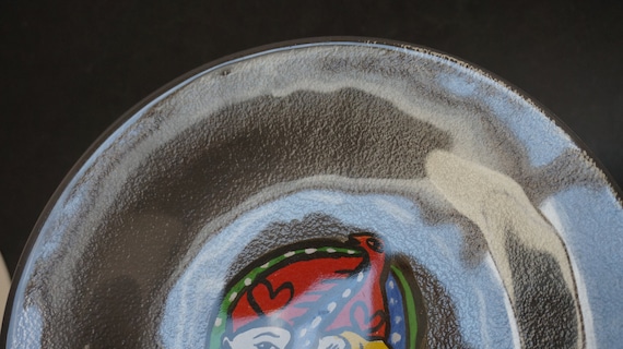 Ulrica Hydman - Vallien Art Glass Plate, Kosta Boda Clear