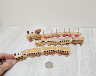 Choose mini wooden train Loquai Holzkunst Erzgebirge style dollhouse doll house car toy, retro on wheels putz engine woodworking miniature