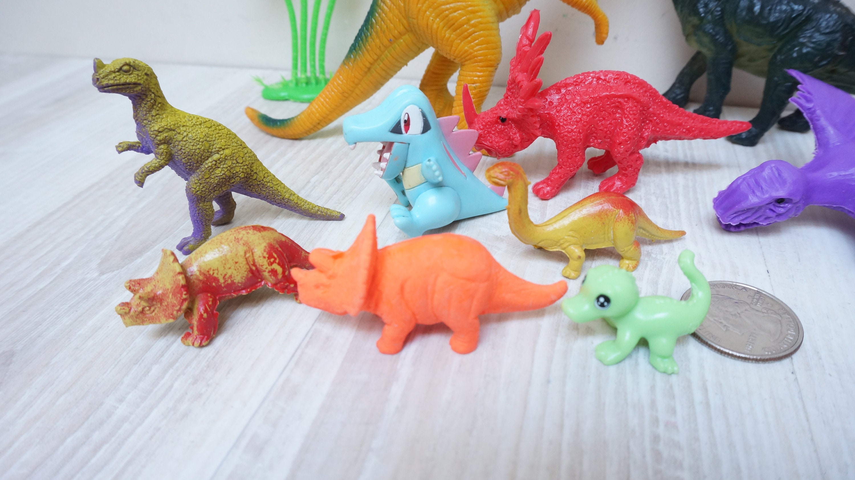 13 Dinosaur Figurine set of Kid Toy Plastic Vintage Retro Etsy