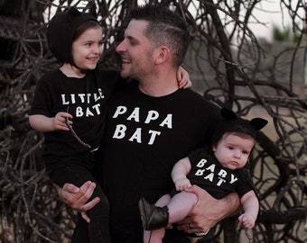 Papa Bat// unisex fit tee halloween shirt goth dad fathers cool dads black