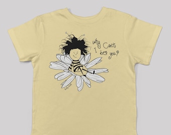 Why can't I Bee you kids tee// unisex kids the cure fans robert smith inspired music spring goth kids cool t shirt