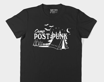 Camp post punk tee// staff tee for adults unisex vintage inspired summer camp 80s 90s music