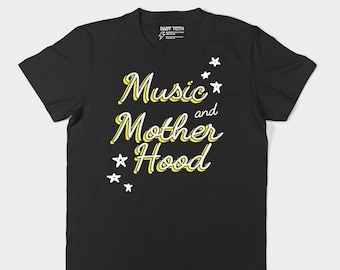 Music and Motherhood tee// baby teith clubhouse music moms goth post punk cool moms music inspired