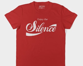 Enjoy the Silence tee// unisex adults depeche mode coca cola music inspired 80s 90s coke can new wave dark wave goth adults